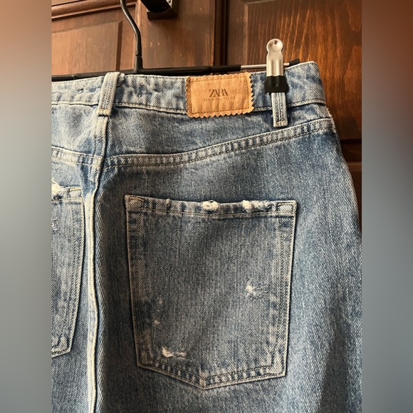 Zara Women’s Relaxed Distressed Straight Leg Jeans Size 26 - Picture 7 of 8